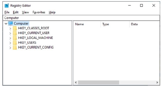 windows registry, registry editor